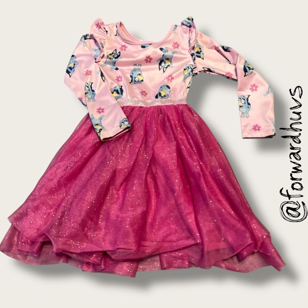 Bluey Toddler Girls' Tutu Dress with Long Sleeves Sizes 3T - Blemish